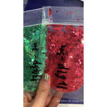 Novas formas de glitter holográfico, flocos de glitter holográfico para rosto, corpo